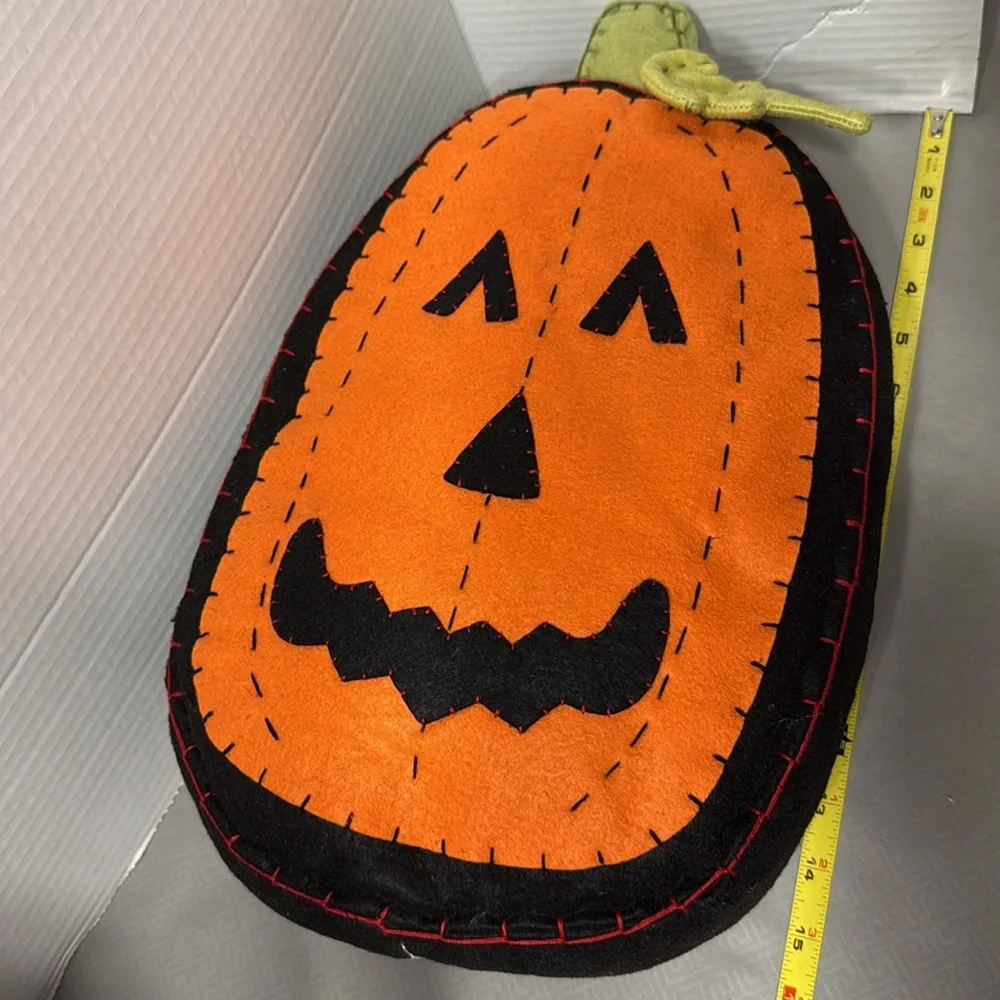 Vintage Halloween Pumpkin Decor Pillow Basket Scarecrow 2 Pumpkin Scoops Hotpad - Picture 14 of 16